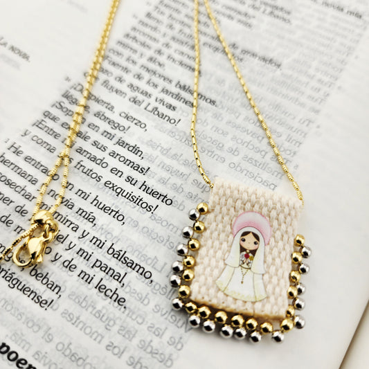 Our Lady of Fatima Scapular Necklace