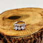 Triple Sparkle Adjustable Ring