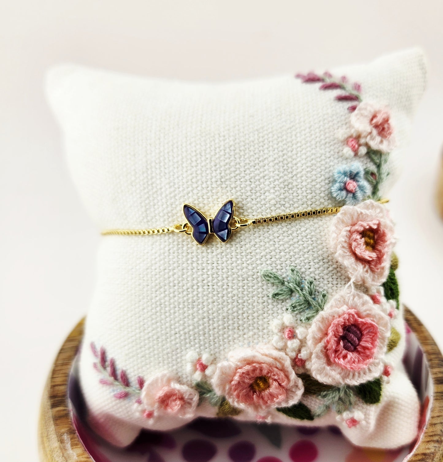 Purple Butterfly slider bracelet