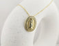 Pendant with double oval CZ border