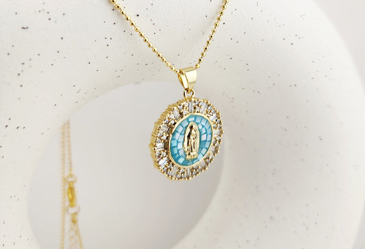 Baby Blue Mosaic Pendant