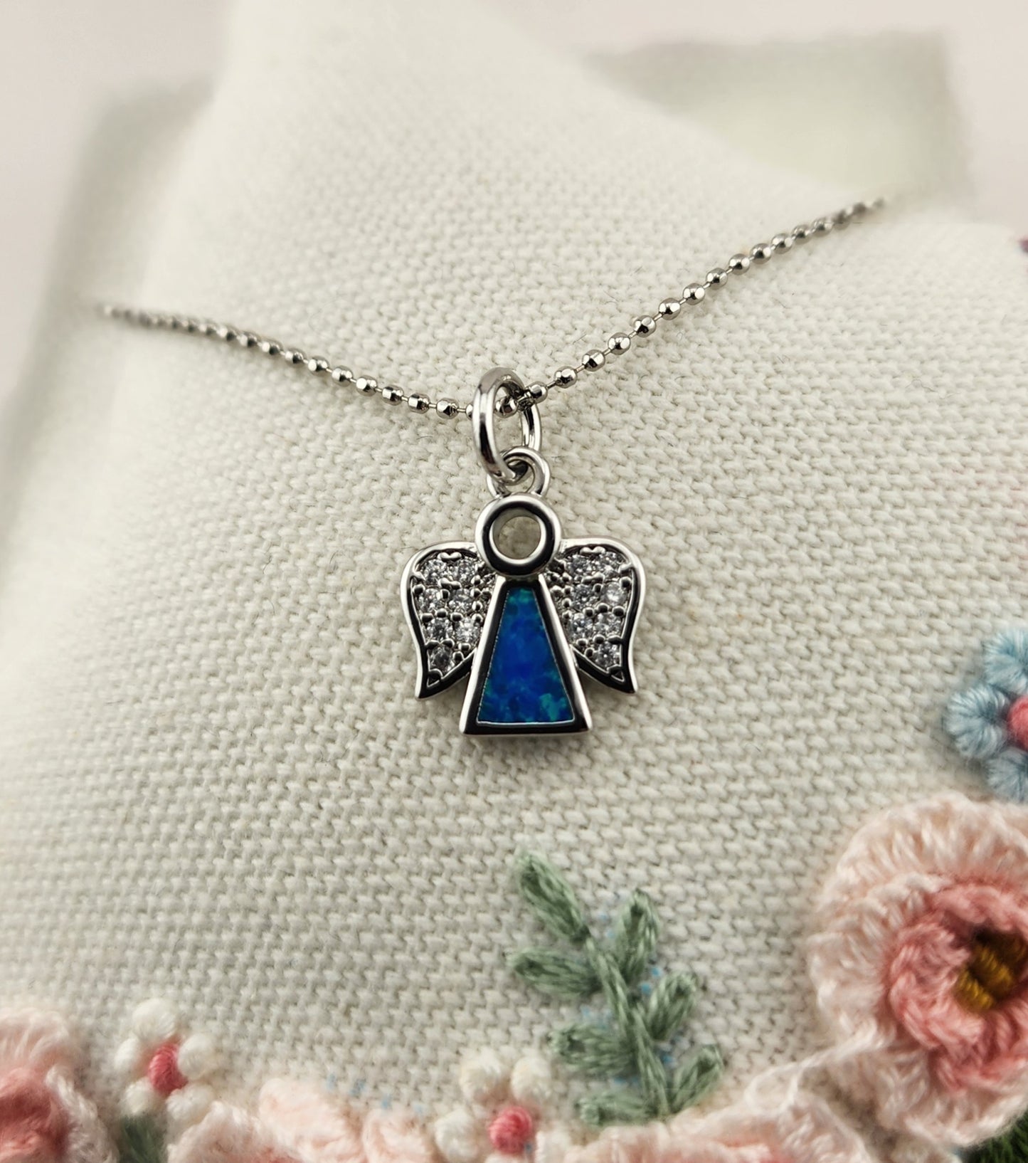 Blue Angel Opal Necklace