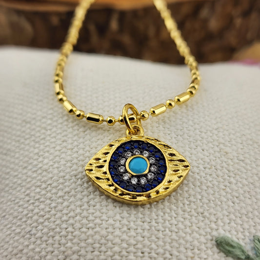 Blue Evil Eye Protection Necklace