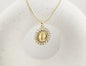 Halo with Brilliant Cubic Zirconias OL of Guadalupe pendant