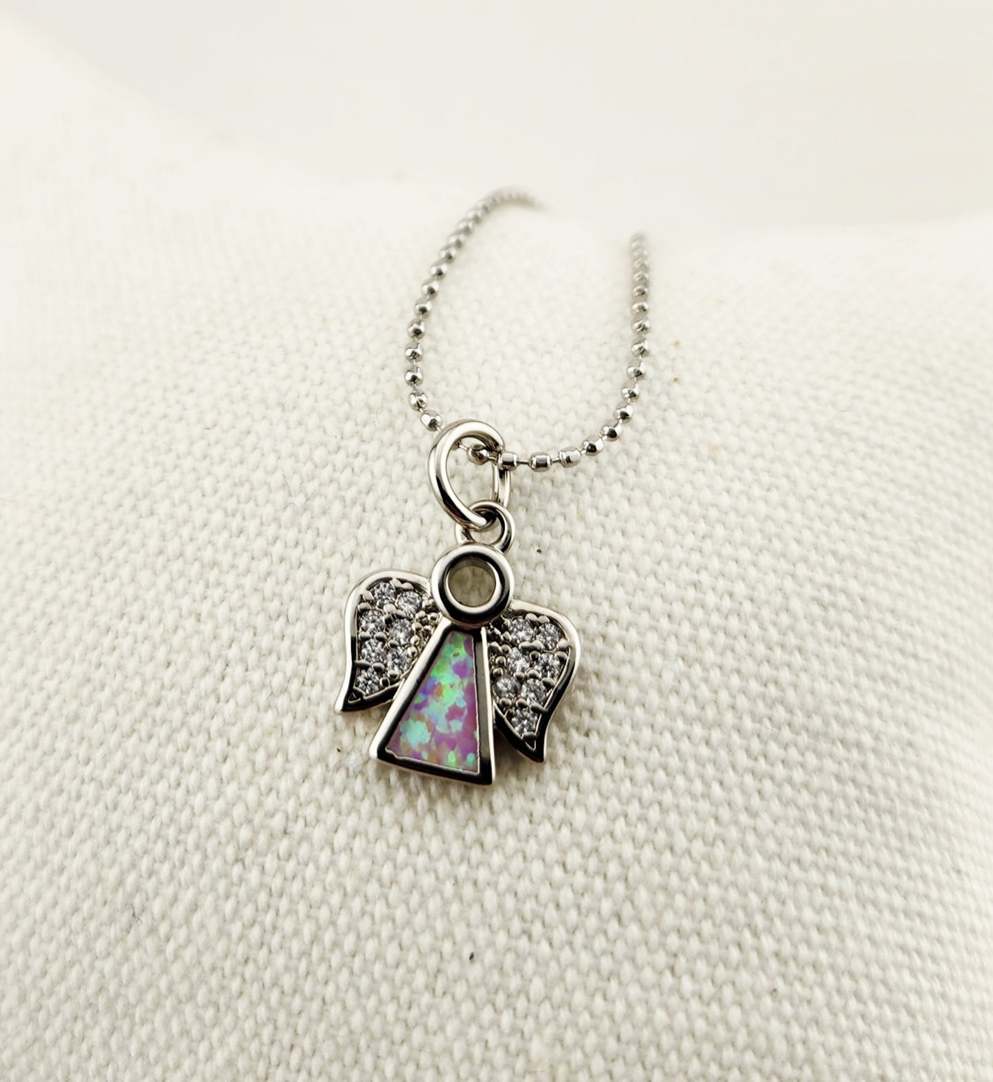 Pink Angel Opal Necklace