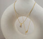 Golden Glow Solitaire Necklace